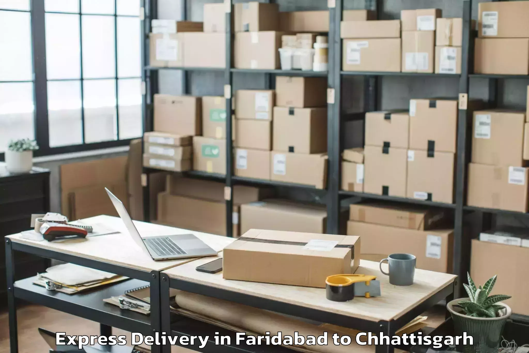 Book Your Faridabad to Jagdalpur Express Delivery Today